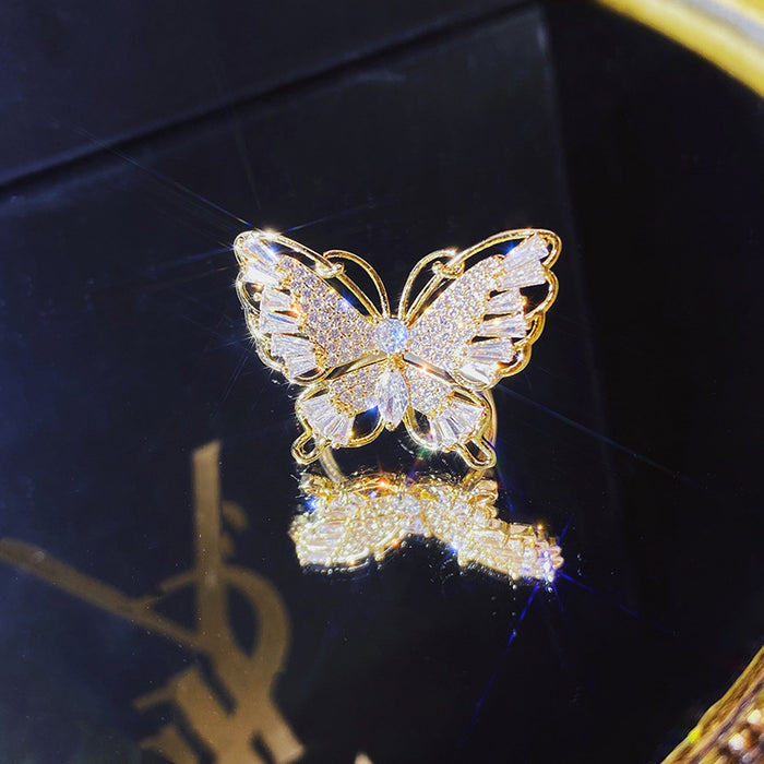 Jewelry WholesaleWholesale Butterfly Zircon Copper Ring JDC-RS-YaD002 Rings 雅度 %variant_option1% %variant_option2% %variant_option3%  Factory Price JoyasDeChina Joyas De China