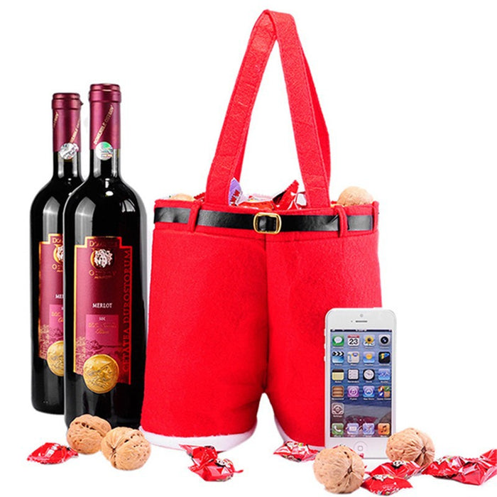 Wholesale Decorative Santa Claus Red Wine Bag Candy Bag MOQ≥2 JDC-DCN-huas003