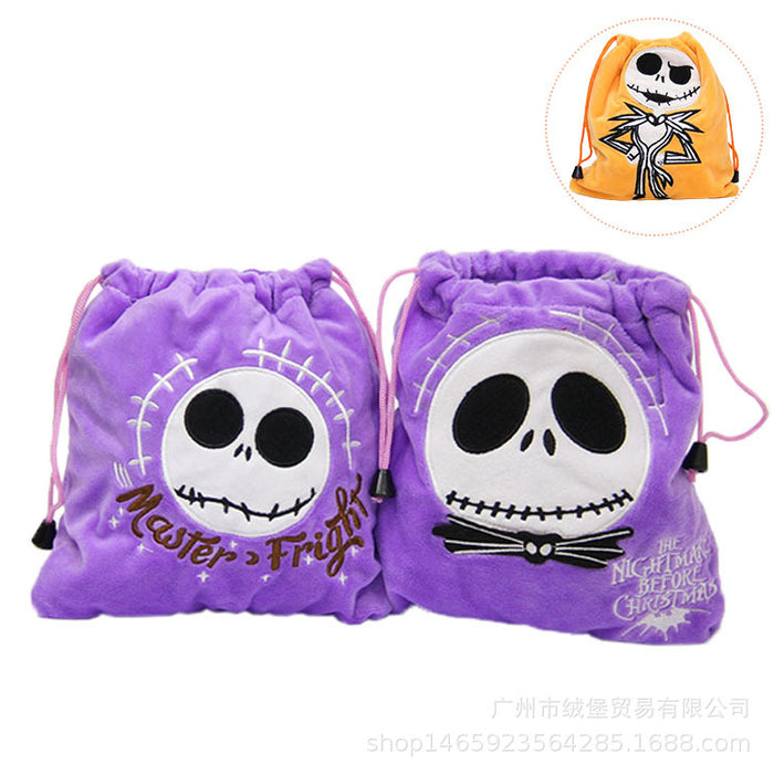 Wholesale Storage Bag Plush Cartoon Drawstring Halloween MOQ3 JDC-SB-rongb001