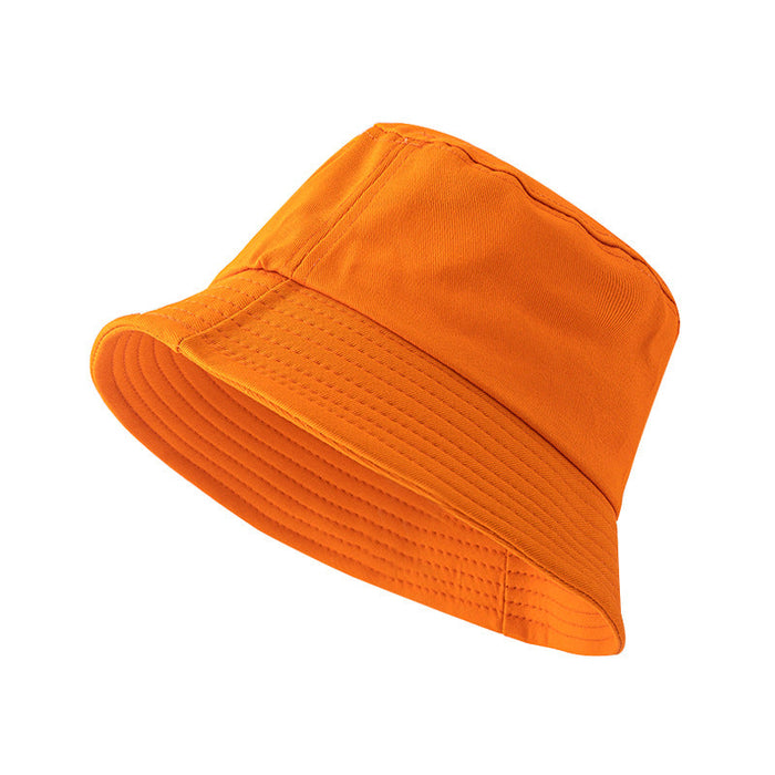 Venta al por mayor Algodón Color Sólido Padre-Niño Bucket Hat Sombrero Plano Top Visor Hat JDC-FH-MUXIA003