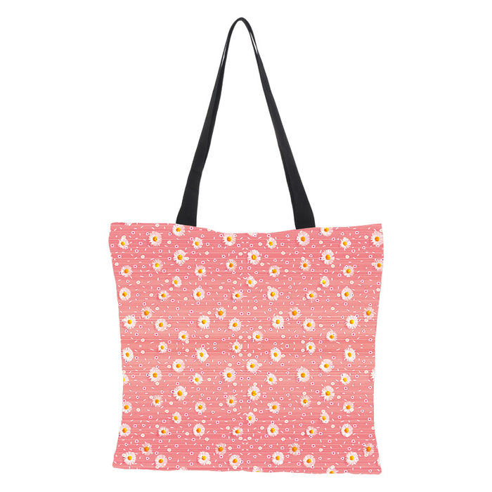 Wholesale Printing Waterproof Cotton Linen Small Daisy Printing Eco-friendly Shopping Bag JDC-SD-QTu010