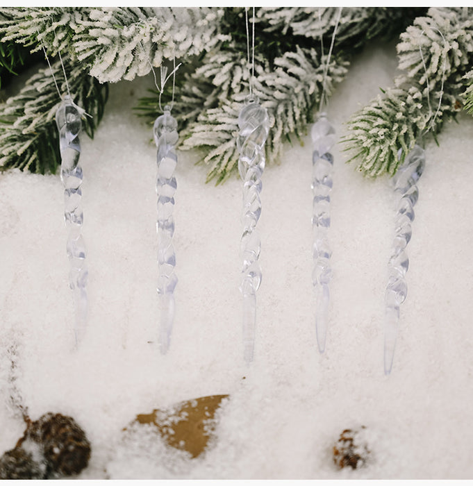 Wholesale Christmas Decorative Transparent Ice Strips Thread Pendant JDC-DCN-HB010