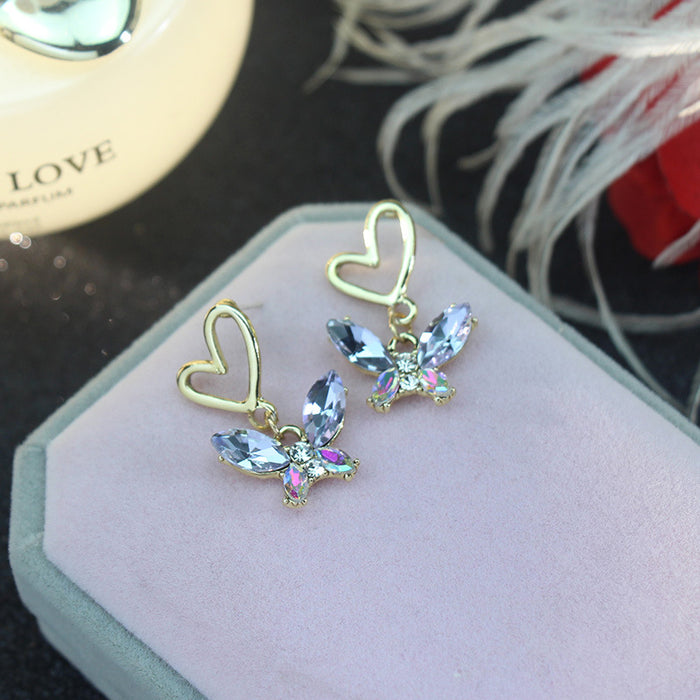 Wholesale pink 925 silver needle earrings MOQ≥3 JDC-ES-jinghy007