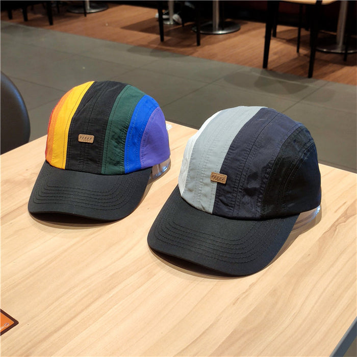 Wholesale drawstring hat rainbow color baseball cap JDC-FH-LongQ001