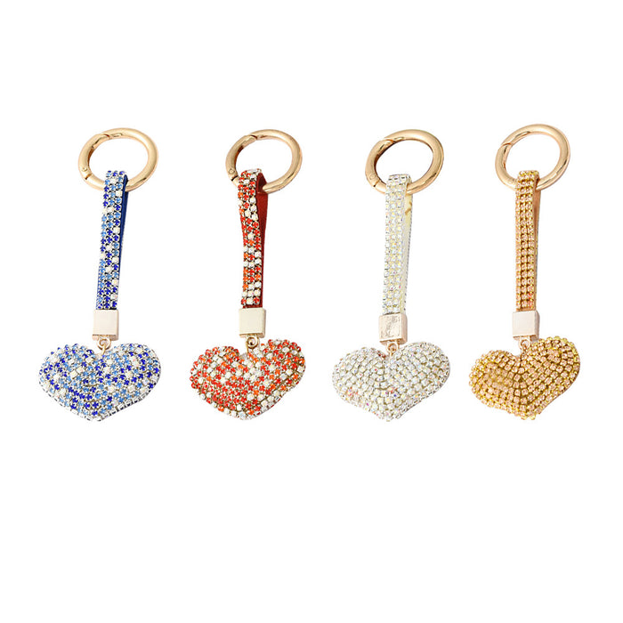Jewelry WholesaleWholesale diamond cute peach heart car key chain JDC-KC-JFan008 Keychains 锦帆 %variant_option1% %variant_option2% %variant_option3%  Factory Price JoyasDeChina Joyas De China