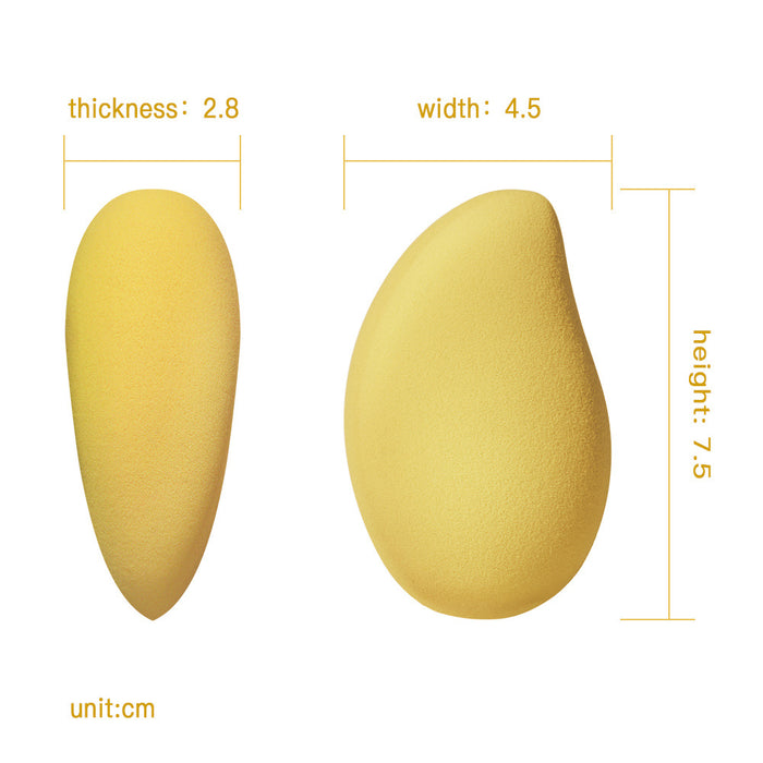 Wholesale Hydrophilic Non Latex Mango Beauty Egg Makeup Puff Set JDC-CP-ALM001