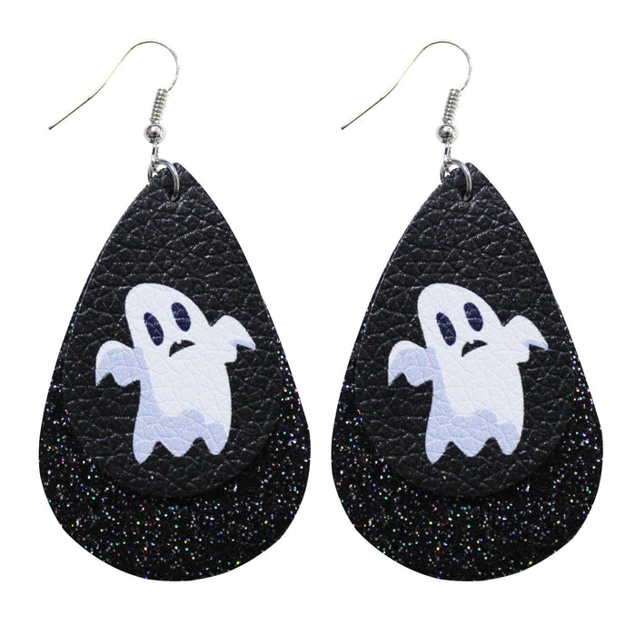 Wholesale Earrings Alloy Leather Droplet Halloween  MOQ≥2 JDC-ES-tianpi014
