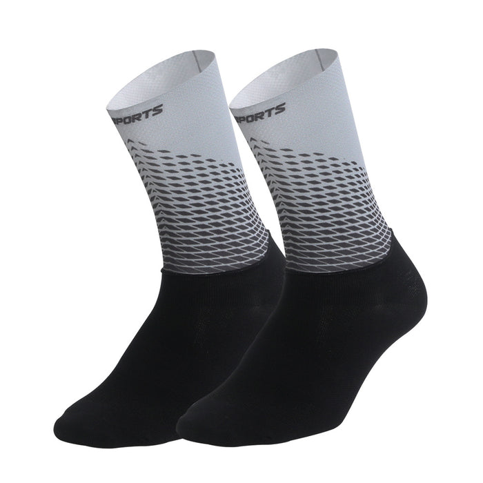 Wholesale Sock Nylon Functional Fabric Cycling Socks Cycling Moisture Wicking Mid Tube JDC-SK-QiT004