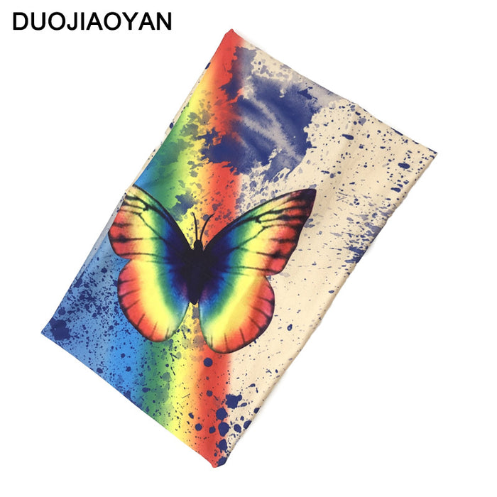 Color el estiramiento al por mayor Big Butterfly estampado de la banda para el cabello ancho absorbe el sudor MOQ≥3 JDC-HD-JIAOY004
