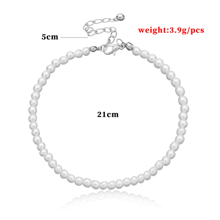 Wholesale pearl beach anklets JDC-AS-ZW015