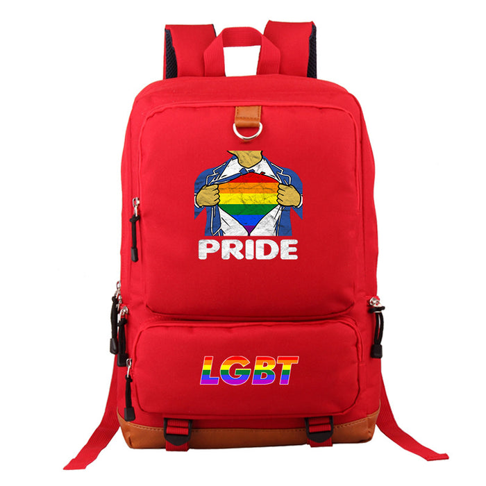 Jewelry WholesaleWholesale LGBT Pride Day Canvas Backpack JDC-BP-Henlie001 Backpack Bags 很猎 %variant_option1% %variant_option2% %variant_option3%  Factory Price JoyasDeChina Joyas De China