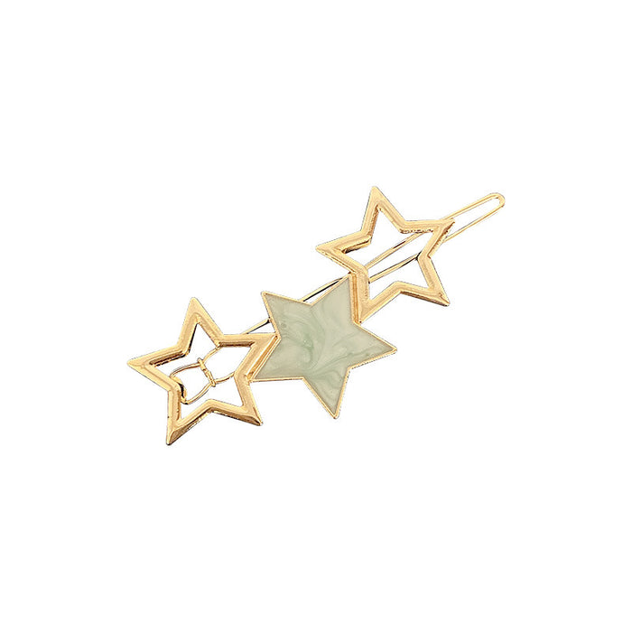 Wholesale small fresh drop oil star geometric fashion simple hair clip JDC-HC-Hankou003