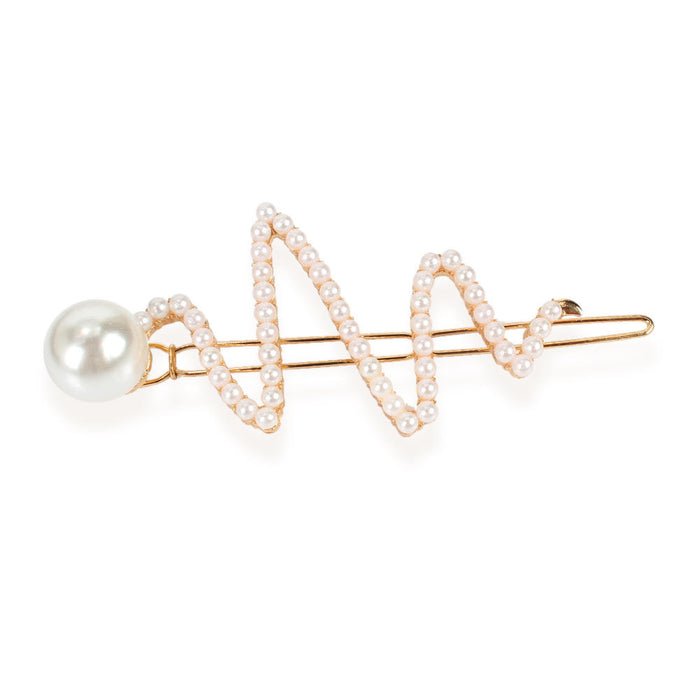 Wholesale personality pearl hair clip simple retro duckbill hair accessories MOQ≥2 JDC-HC-Tengyi004