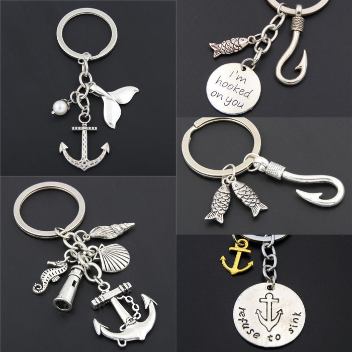 Wholesale Keychains Zinc Alloy Pirate Anchor MOQ≥2 JDC-KC-XiangH019