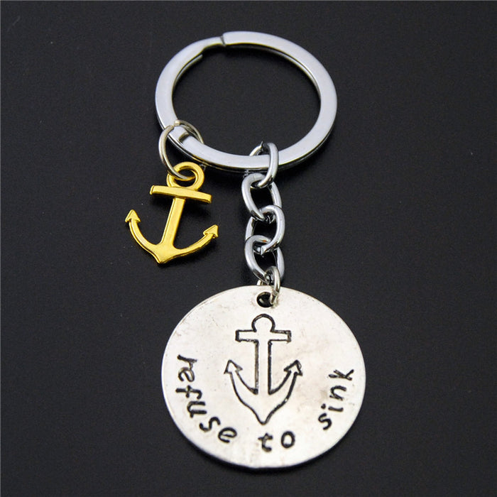 Wholesale Keychains Zinc Alloy Pirate Anchor MOQ≥2 JDC-KC-XiangH019