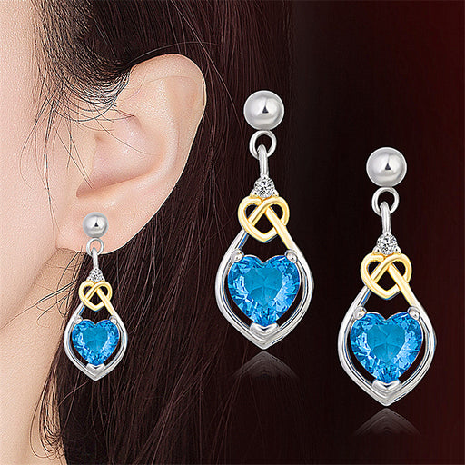 Jewelry WholesaleWholesale Ruby Heart Stud Earrings JDC-ES-DSL003 Earrings 大森林 %variant_option1% %variant_option2% %variant_option3%  Factory Price JoyasDeChina Joyas De China
