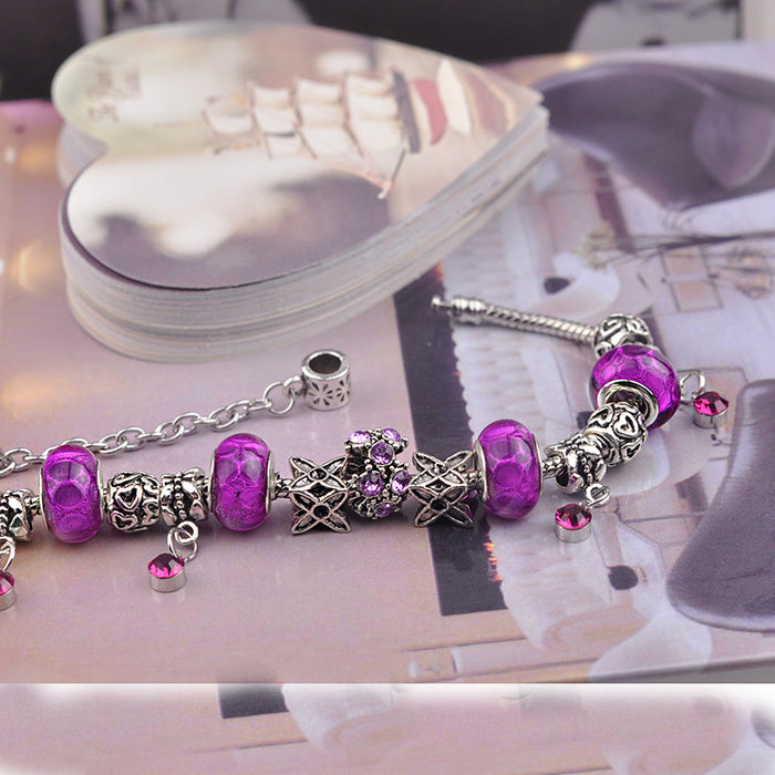 Jewelry WholesaleWholesale vintage couple purple crystal bracelet (F) JDC-BT-WUAI008 Bracelet 妩艾 %variant_option1% %variant_option2% %variant_option3%  Factory Price JoyasDeChina Joyas De China