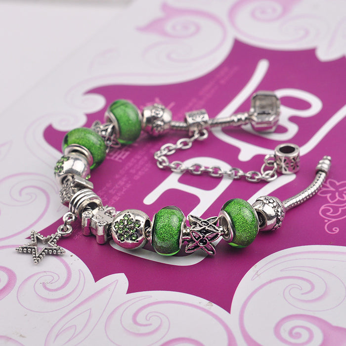 Jewelry WholesaleWholesale large hole green glazed bead bracelet (F)JDC-BT-WUAI006 Bracelet 妩艾 %variant_option1% %variant_option2% %variant_option3%  Factory Price JoyasDeChina Joyas De China