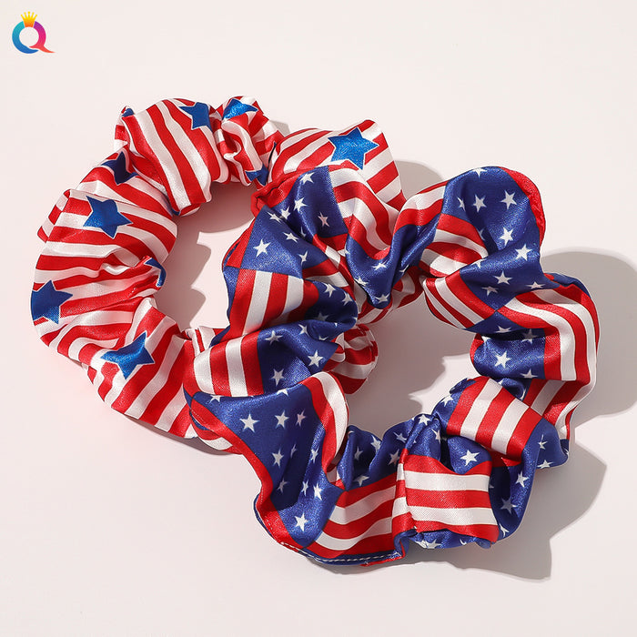 Wholesale 4th of July Independence Day Flag Large Intestine Hair Rope JDC-HS-Qiyue006