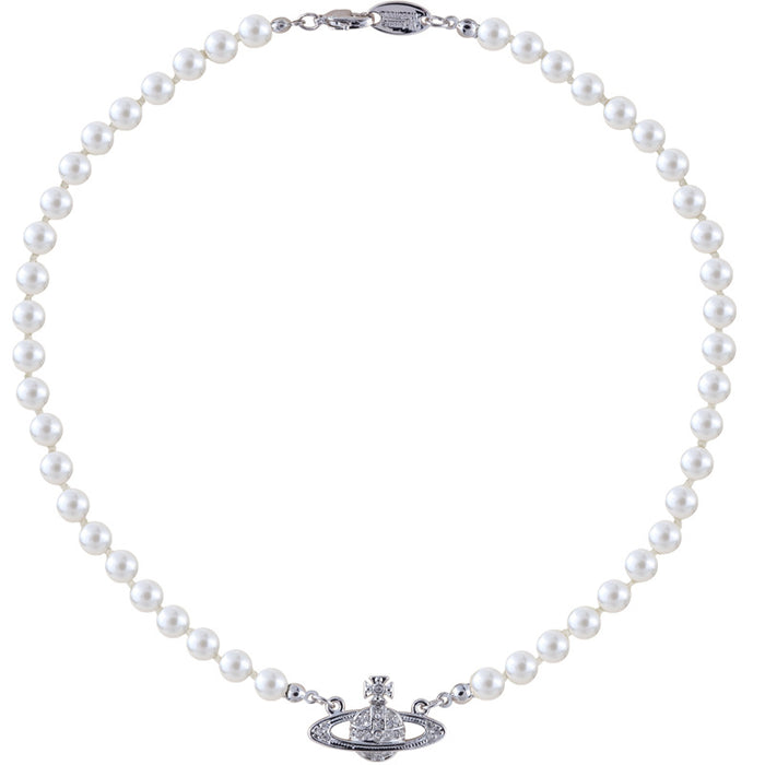 Wholesale Saturn Pearl Necklace with Logo Lobster Clasp JDC-NE-YZD001