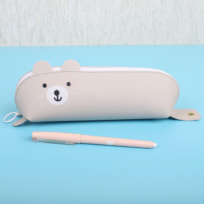 Wholesale pencil case PU cute animals MOQ≥2 JDC-PB-Weituo001