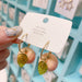 Jewelry WholesaleWholesale peach earrings sweet fruit earrings s925 silver needle JDC-ES-HanK012 Earrings 韩蔻 %variant_option1% %variant_option2% %variant_option3%  Factory Price JoyasDeChina Joyas De China