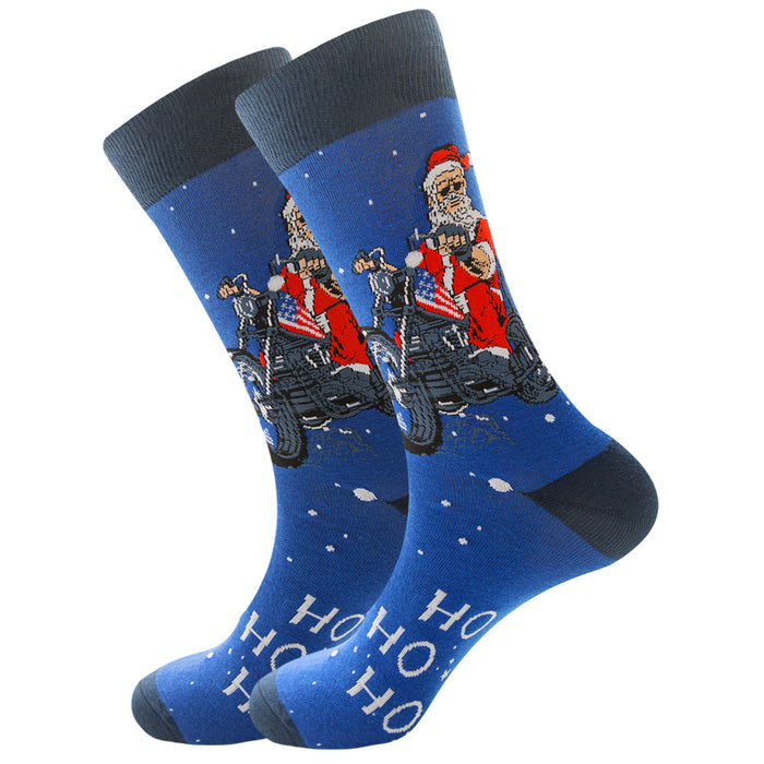 Wholesale Sock Cotton Long Tube Printed Christmas Series Sports Sweat Absorbent Breathable JDC-SK-ZhuoQi006