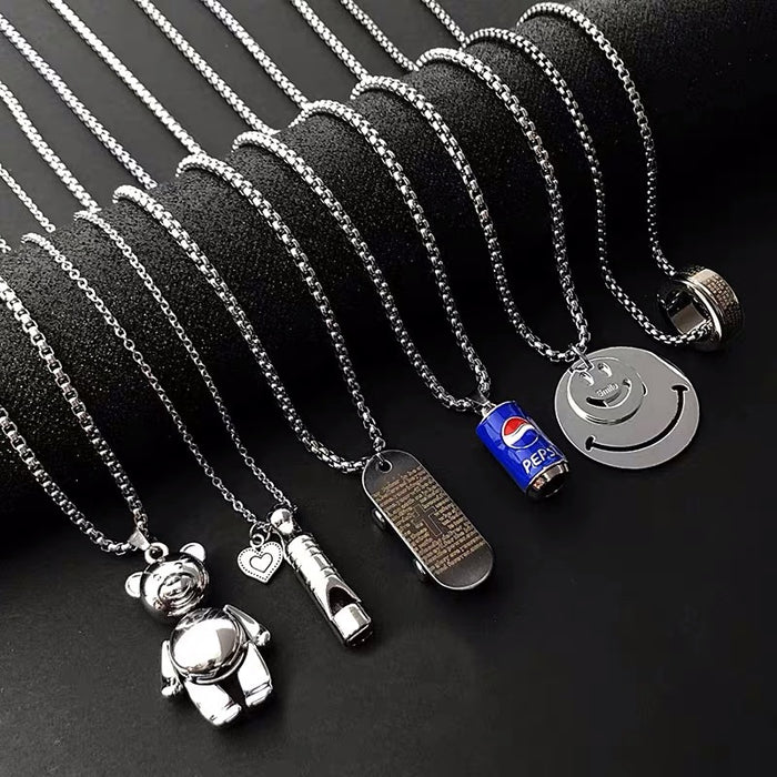 Collar al por mayor Titanium Steel Sweater Brand Military Jewelry Men's JEY JDC-NNE-LIL001