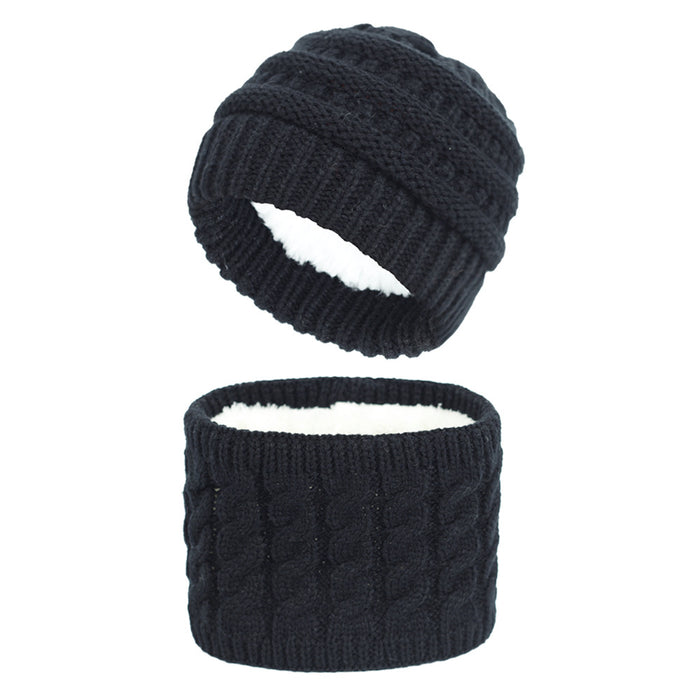 Wholesale Hat Acrylic Winter Baby Warm Scarf 2 Piece Set MOQ≥2sets JDC-FH-XMi014