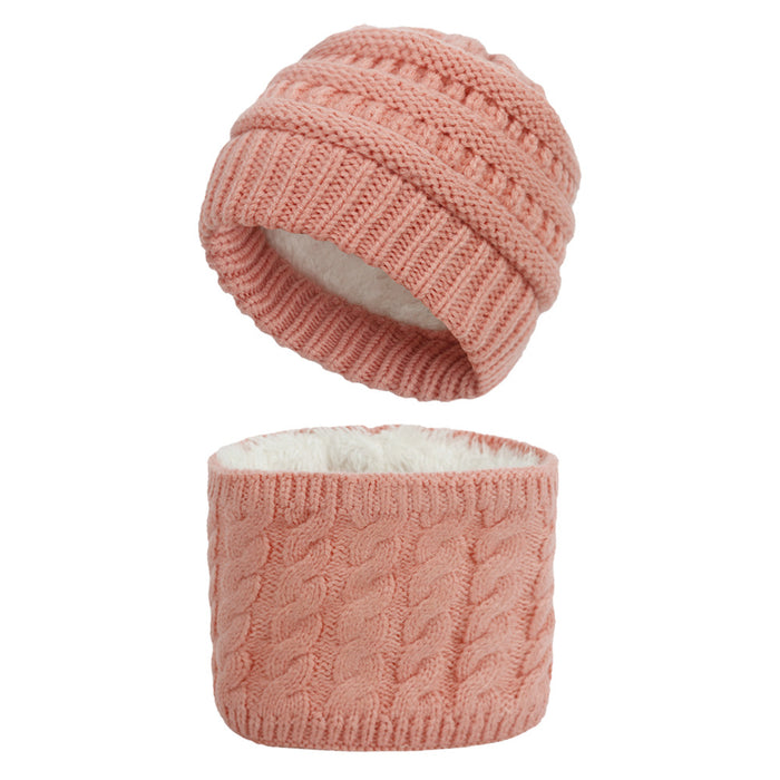Wholesale Hat Acrylic Winter Baby Warm Scarf 2 Piece Set MOQ≥2sets JDC-FH-XMi014