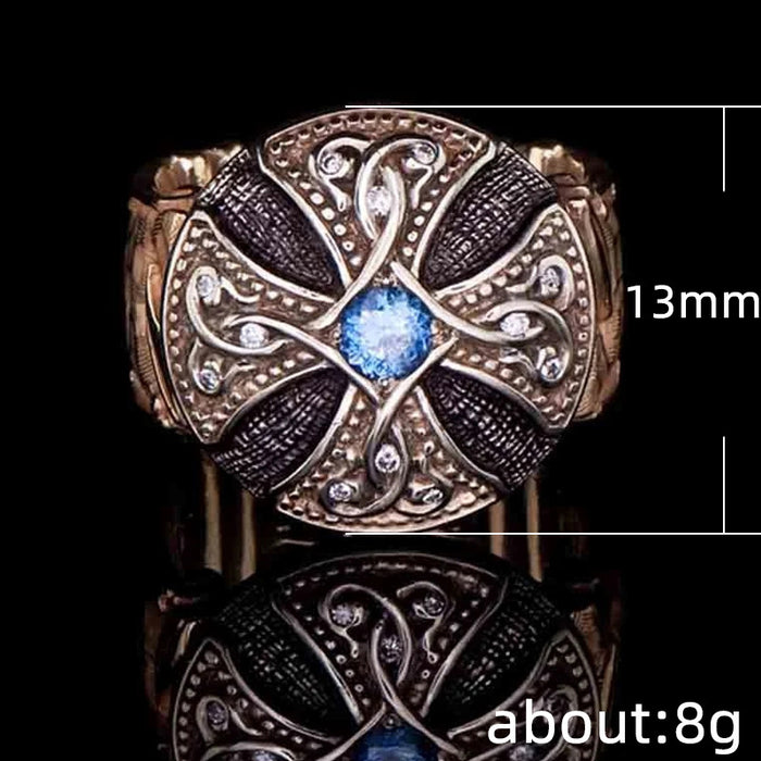 Wholesale Alloy Vintage Punk Style Cross Ring MOQ≥2 JDC-RS-CaoS062