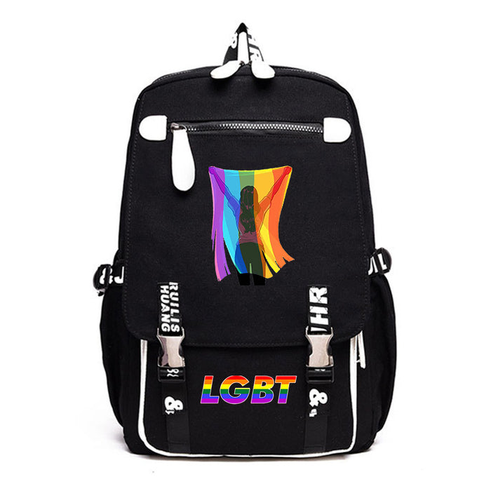 Wholesale LGBT Pride Day Oxford Cloth Backpack JDC-BP-Henlie002