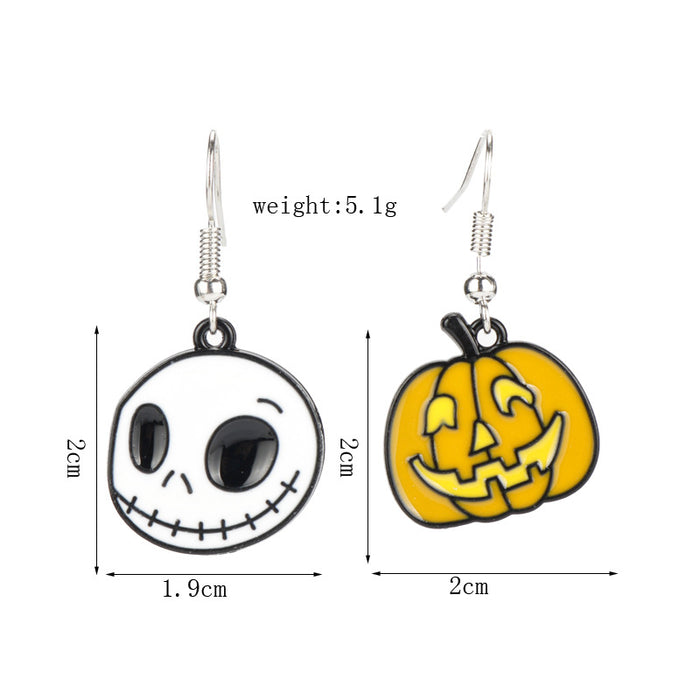Wholesale Earrings Alloy Halloween Cartoon Scary Pumpkin Head JDC-ES-Dsheng006
