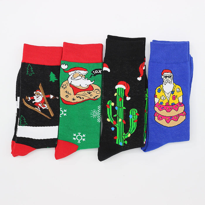 Wholesale Sock Cotton Mid Tube Cute Christmas MOQ≥3 JDC-SK-ShuiH003