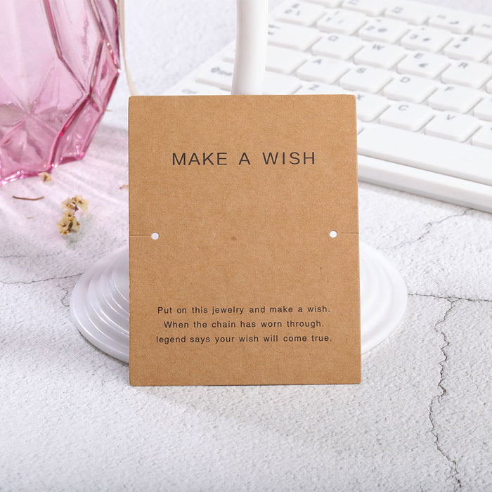 Wholesale PACK oF100 Blessing Handmade DIY Coated Paper Ornament Card JDC-JP-LvY001