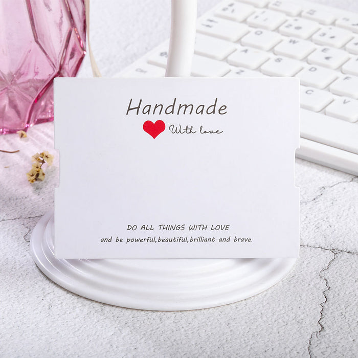 Paquete al por mayor de 100 Bendición Bendición Handmade Diy Recubierte con tarjeta de adornos JDC-JP-LVY001