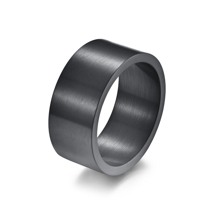 Wholesale Ring Matte Brushed Titanium Steel JDC-RS-PREMQIANF002