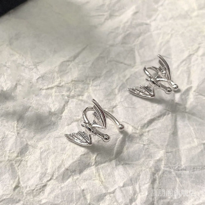 Jewelry WholesaleWholesale silver bat copper ear clip JDC-ES-ChiH017 Earrings 池豪 %variant_option1% %variant_option2% %variant_option3%  Factory Price JoyasDeChina Joyas De China