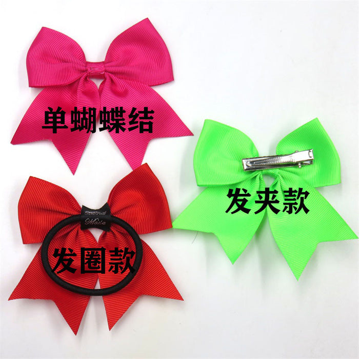 Wholesale Polka Dot Flat Knot Girls Bow Hair Clips for Girls JDC-HC-Junm003