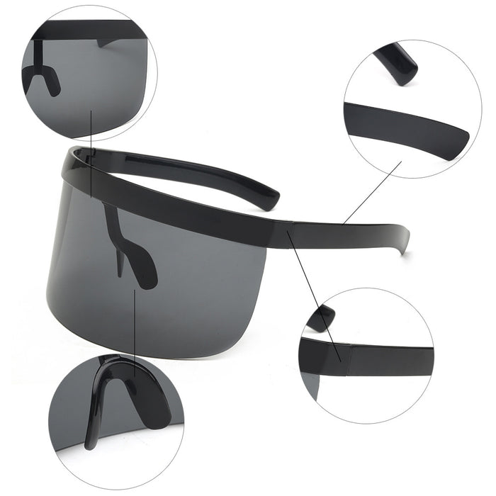 Gafas de sol al por mayor lentes AC marcos de PC Escudos de cara JDC-SG-Wangym008