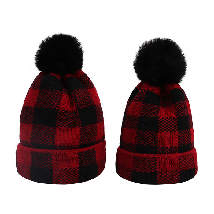 Hat de sombrero al por mayor Wool Red and Black Plaid-Child Hat MOQ≥2 JDC-FH-MY003