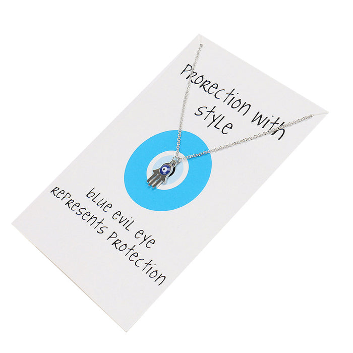 Wholesale necklace Lucky Eye Necklace Tape Card Necklace MOQ≥2 JDC-NE-Baiding002