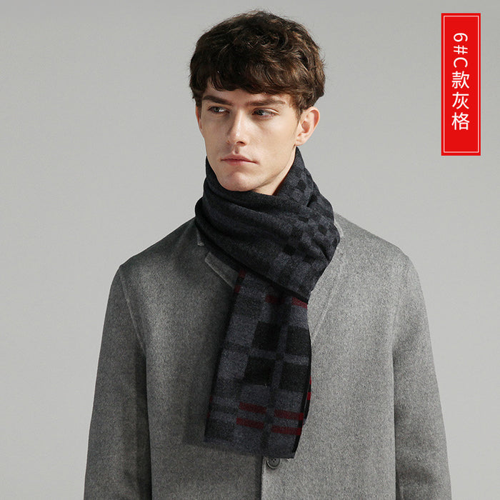 Wholesale Scarf Wool Winter Warm Cold Wind Resistant Men JDC-SF-Chand008