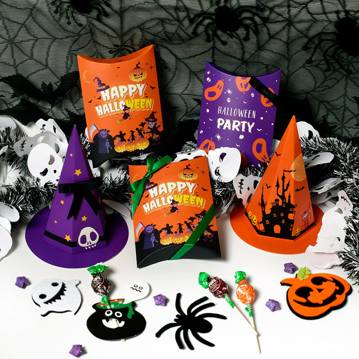 Wholesale Halloween Candy Box Yourself Folding Packaging Box MOQ≥50 JDC-JP-HuaiB001