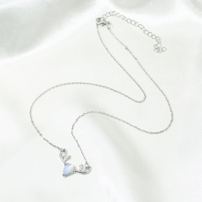 Diseño al por mayor Flower Pearl Diamond Star Moon Cross Collar de asta JDC-Ne-MDD001