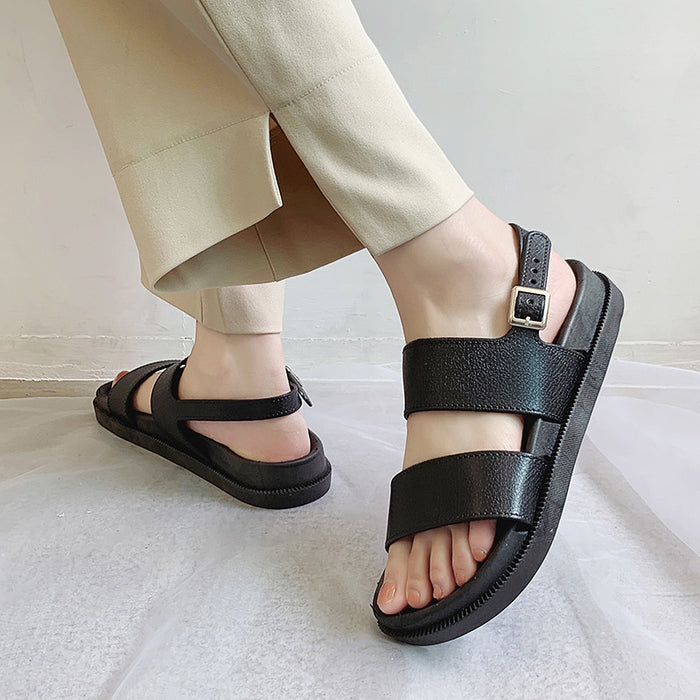 Sandalias al por mayor Mujeres Summer Roma zapatos Sandalias retro de doble correa JDC-SD-HSJ005