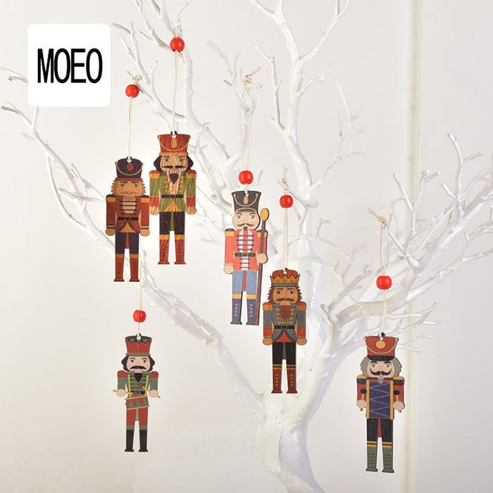 Decoración navideña al por mayor Pinturado de madera Soldado de nogal Cáñamo MOQ≥2 JDC-DCN-MEIS002