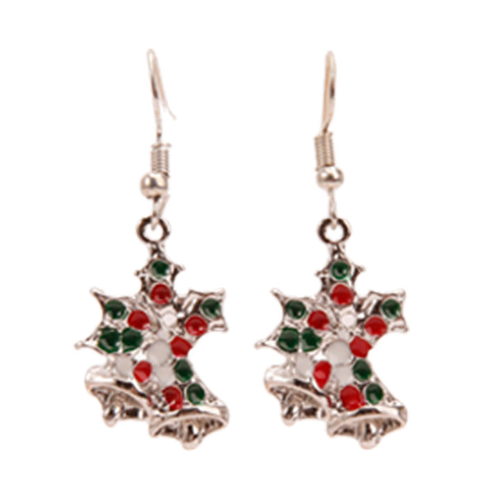 Wholesale Earrings Alloy Christmas Snowflake Elk Bells JDC-ES-BinL006