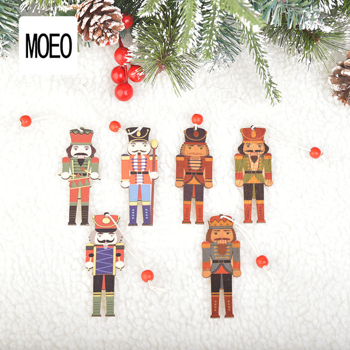 Decoración navideña al por mayor Pinturado de madera Soldado de nogal Cáñamo MOQ≥2 JDC-DCN-MEIS002