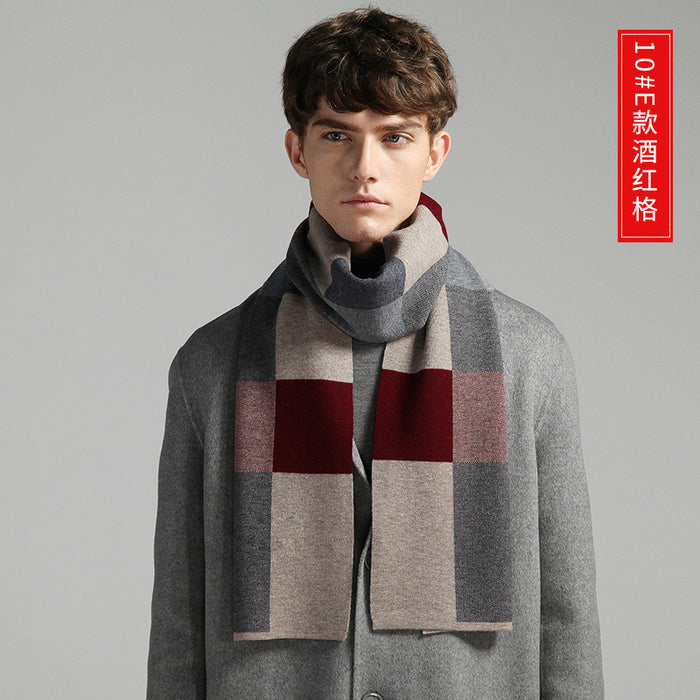 Wholesale Scarf Wool Winter Warm Cold Wind Resistant Men JDC-SF-Chand008